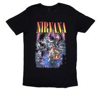 Nirvana Unplugged Photo Band Logo Women's T-Shirt Black XXL