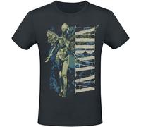 Nirvana Vertical Logo Men's Short-Sleeved T-Shirt - Regular/Regular Fit, Black, XXL