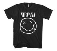 Nirvana White Grunge Face T Shirt S