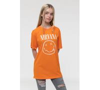 Nirvana White Smiley T-Shirt in Orange | Size: 14-15 Years Nirvana Orange 14-15 Years