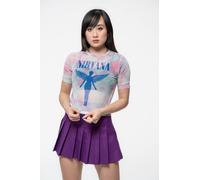 Nirvana Women's Angelic Blue Mono Mesh Crop Top in White | Size: XL Nirvana White XL
