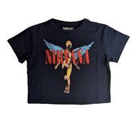 Nirvana Women's Angelic Cotton Crop Top in Navy | Size: Small Nirvana Navy S