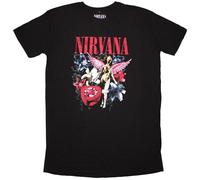 Nirvana Women's In Utero Vintage Collage T-Shirt Dress in Black | Size: Medium Nirvana Black M