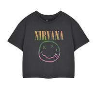 Nirvana Womens/Ladies Rainbow Logo Crop T-Shirt NS8487