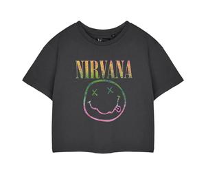 Nirvana Womens/Ladies Rainbow Logo Crop T-Shirt NS8487