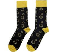 Nirvana Women's Outline Grunge Faces Ankle Socks in Black Nirvana Black One Size