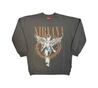 Nirvana Women's Unplugged In Utero Angel Circle Sweatshirt in Grey | Size: 2XL Nirvana Grey 2XL