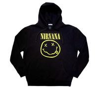 Nirvana Pullover Hoodie - Yellow Grunge Face - Officially Licensed - M