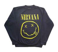 Rock Off officially licensed products Nirvana Yellow Grunge Face Sweatshirt L