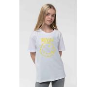 Nirvana Yellow Grunge Smile Band Logo T-Shirt in White | Size: 5-6 Years Nirvana White 5-6 Years