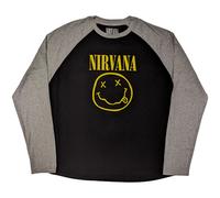 Nirvana - hoodies - Unisex - Raglan T-Shirt - Medium - Long Sleeves R - V500z