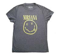 Nirvana Yellow Smile Grey Official Unisex T-Shirt