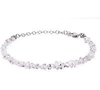 NirvanaIN Natural Clear Herkimer Diamond Quartz Nuggets Bracelet, Rough Raw Stone Bracelet, 8.7"), Stone