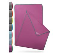 NirvanaShape Non-slip yoga towel | Hot yoga towel with non-slip beads | Yoga towel overlay for yoga mat (73" 25" | 185x63 cm)