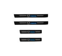 NirWa 4 Pack Of Car Carbon Fiber Door Sill Protectors for Mazda 2 3 5 6 CX-3 CX-30 CX-5 CX-50 CX-60, with Logo Door Sill Anti-scratch Sticker Protective Strips, Styling Accessories