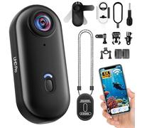 Nisanuki Action Cam 4K, Sports Camera WiFi 120° 1080P HD, Mini Action Camera WiFi Bicycle Motorcycle Helmet Camera, Underwater Camera Small Body Cam Body Camera Waterproof for Swimming Pets Fisherman