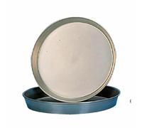 Black Iron Pizza Pan 10In Non Stick Baking Round Oven Tray Commercial Heavy Duty