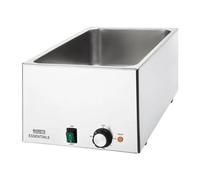 Nisbets Essentials 1200 W Bain Marie 21 Litre, Stainless Steel, Size: 327(H) x645(W) x432(D) mm, Fits 1/1GN Pans (Sold Separately), Temperature Range: 30 to 90°C, Boil-Dry Protection, CH732