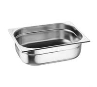 Nisbets Essentials Gastronorm Tray 1/2 Stainless Steel Container 100mm Pack of 3