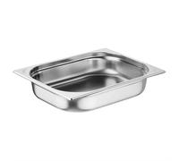 Nisbets Essentials Gastronorm Tray 1/2 Stainless Steel Container 65mm Pack of 3