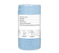 Nisbets Essentials Microfibre Cloths 300x300mm Roll of 50, Blue | Tear-off format simplifies commercial catering distribution, supplying disposable sheets for kitchen and bathroom cleaning.