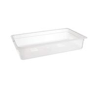 NISBETS Essentials 1/1 Gastronorm Container in Clear Polypropylene - Durable and Easy Clean - Freezer Safe - 13L - H100 x W530 x D325 mm