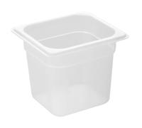 Nisbets Essentials PP 1/6 Gastronorm Container 150mm, 2.2Ltr | BPA-free plastic ensures safe food storage, keeping prep ingredients organized in busy professional kitchen setups.