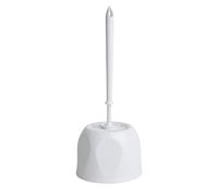 Nisbets Essentials Round Toilet Brush & Holder, Polypropylene, White