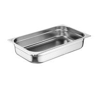 Nisbets Essentials Stainless Steel 1/1 GN Gastronorm Tray 100mm, 3 Pack