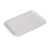 Nisbets Ice Cream 1.2L Container Lids in White Plastic for Tight Seal - Dishwasher Safe - W192 x L127mm - Pack of 88
