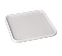 Nisbets Ice Cream 10L Container Lids in White Plastic for Tight Seal - Dishwasher Safe - H235 x L230mm - Pack of 40