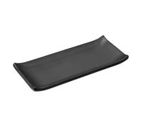 nisbets limited Olympia Kristallon Fusion Melamine Rectangular Plate Small - 225x95mm (Box 6), Black