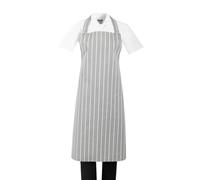 nisbets limited Whites Bib Apron Grey/White Butchers Stripe - 28-38"