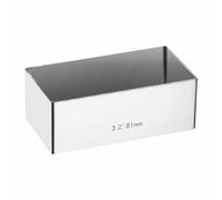 Nisbets Rectangular Mini Gateaux Mould Stainless Steel Durable Sturdy - 80x40mm