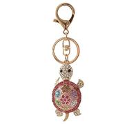 NISCAYA Cute Tortoise Rhinestone Keychain Cartoon Sparkling Animal Charm Keyring Mobile Phone Bag Pendant Key Chain for Girls And Boy Gift