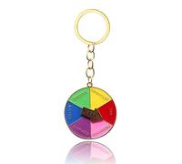 NISCAYA Funny Color Wheel Spins Keychain IFFEL Keyring Cute Mood Charm Key Chain Mood Expressing Keyring for Introverts Jewelry Gift