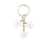NISCAYA Sakura Keychain Colorful Flower Keychain Sweet Girl Heart Cherry Blossom Keychain Fashion Simple Flower Mobile Phone Handbag Decorative Pendant Accessories Bags Car Key Pendant