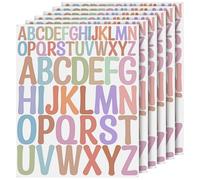 NISENTIA Letter Stickers, 416 PCS Alphabet Stickers 8 Sheets Colour Stick On Letters Large Vinyl Name Self Adhesive Letters Letraset for Scrapbooking DIY Crafts Luggage Signs Water Bottles