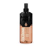 Nish Man After Shave Cologne Amber 10 - Nishman Relaxing Refreshing Aftershaving Spray Lotion Kolonya for Men-Contains pear, peach, raspberry, vanilla, sandalwood, peppermint 400ml (Amber)