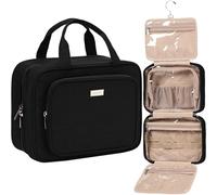 NISHEL Travel Toiletry Bag for Women Medium-Large Capacity,Black