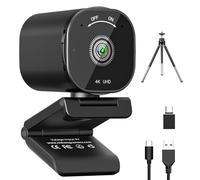Nisheng 4K Webcam, AutoFocus USB Camera with Dual AI Noise-Cancelling Mics, 4K Webcam for PC with Privacy Cover, Plug & Play Web Camera for Zoom/Teams/Meet/Xbox/OBS