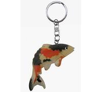 Nishikigoi Koi fish wooden keyring