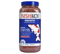 Nishikoi Growth Koi Fish Food, 1250g - Complete Koi Food Pellets for Pond Fish - Medium Pond Fish Food Pellets For Optimal Health, Growth and Colour During Summer