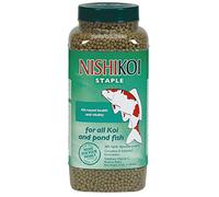 Nishikoi. Pond Staple Floating Fish Food Feed Koi Diet Health Growth Pellets (Staple Small 1125g Jar)