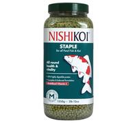 Nishikoi Staple Koi Fish Food, 1250g - Complete Koi Food Pellets for Pond Fish - Medium Pond Fish Food Pellets for All Round Health and Vitality