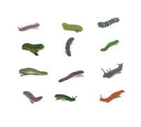 Nishiyuenyi 12x Caterpillar Hair Clips Halloween Hair Claw Prank Toy Animal Model