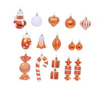 Nishiyuenyi 16x Xmas Small Pendants Miniatures Craft Winter Cute Xmas Decorative Baubles