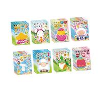 Nishiyuenyi 24 Pieces Easter Stickers for Kids DIY Face Stickers Make A Face Stickers for Celebrations Stage Show Interactive Family Fun