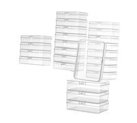 Nishiyuenyi 24x Bead Storage Box Stackable with Lid Portable Clear Crayon Box for Charms