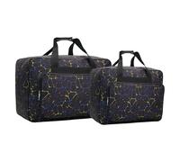 Nishiyuenyi 2Pack Sewing Machine Carrying Case Sewing Machine Tote Bag for Most Standard Household Sewing Machines and Sewing Accessories, Universal Nylon Carry Bag Storage Hobby Gift, Black(S+L)